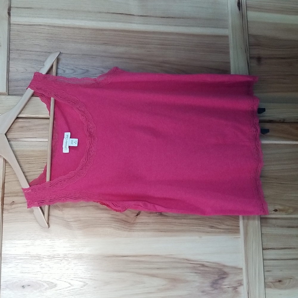 Womens Coldwater Creek Lacy Lined Tank - Size 10/12